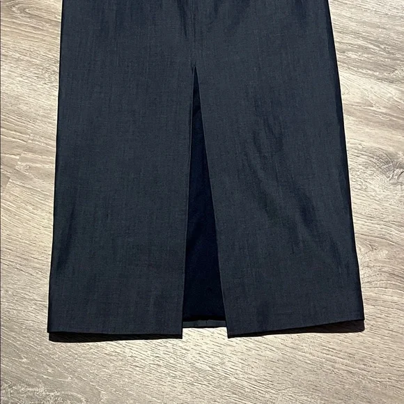 Karen Millen Tailored Denim Corset Detail Midi Skirt - Picture 6 of 15